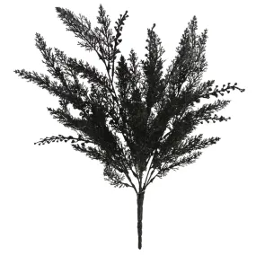 19" Black Cypress with Glitter Bush 84344-BK