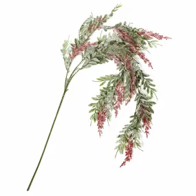 46" Frosted Glitter Hanging Pepper Berry Branch