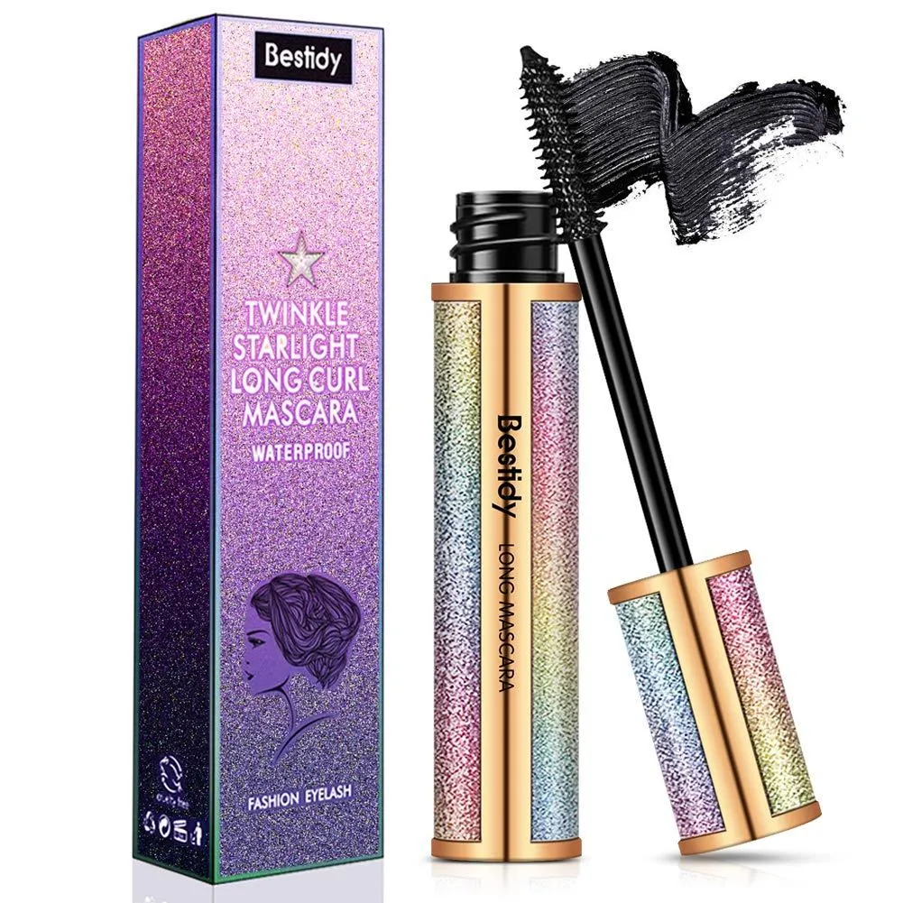 4D Silk Fiber Lash Mascara,Natural Waterproof Smudge-proof Mascara,Natural Thickening Lengthening Mascara No Clumping, No Smudging Lasting All Day (black)