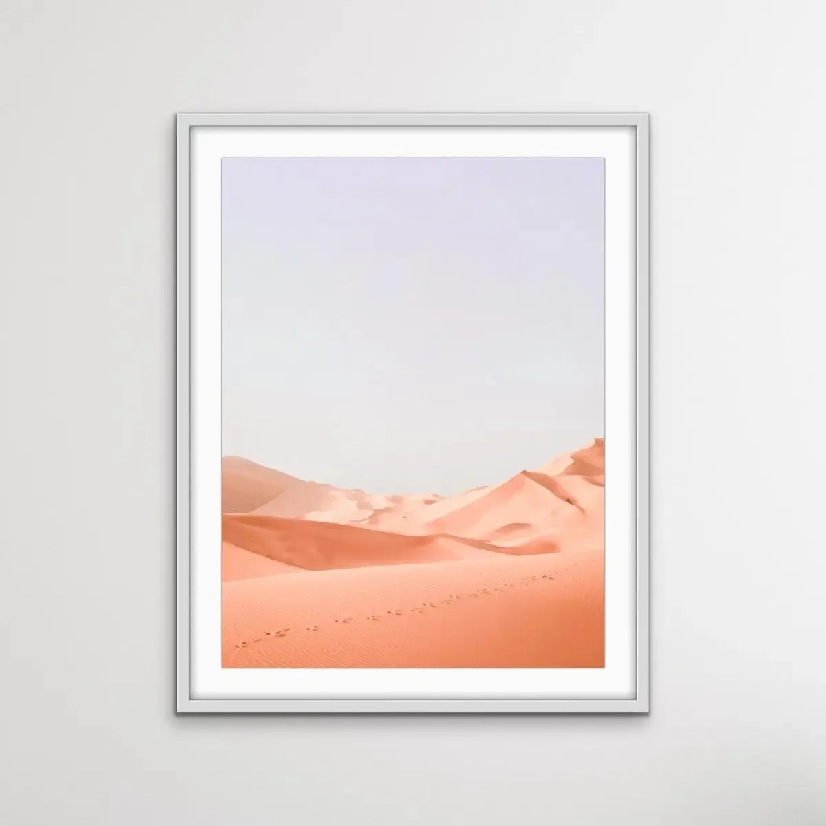 A Walk In The Desert I- Boho Pastel Photographic Desert Landscape Print