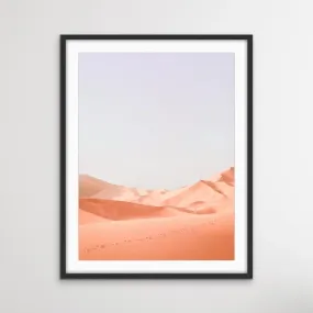 A Walk In The Desert I- Boho Pastel Photographic Desert Landscape Print