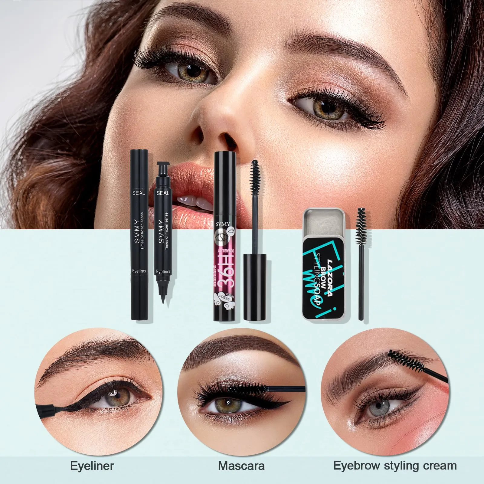 All in One Makeup Kit for Women Full Kit Includes 20 Colors Eyeshadow Palette Foundation & Face Primer, Makeup Brush Makeup Sponge, Eyebrow Soap, Winged Eyeliner Stamp Gift Set for Women, Girls & Teen