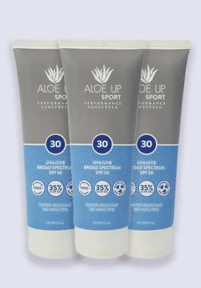 Aloe Up Sport Sun Lotion SPF 30 90ml - 3 Pack Saver