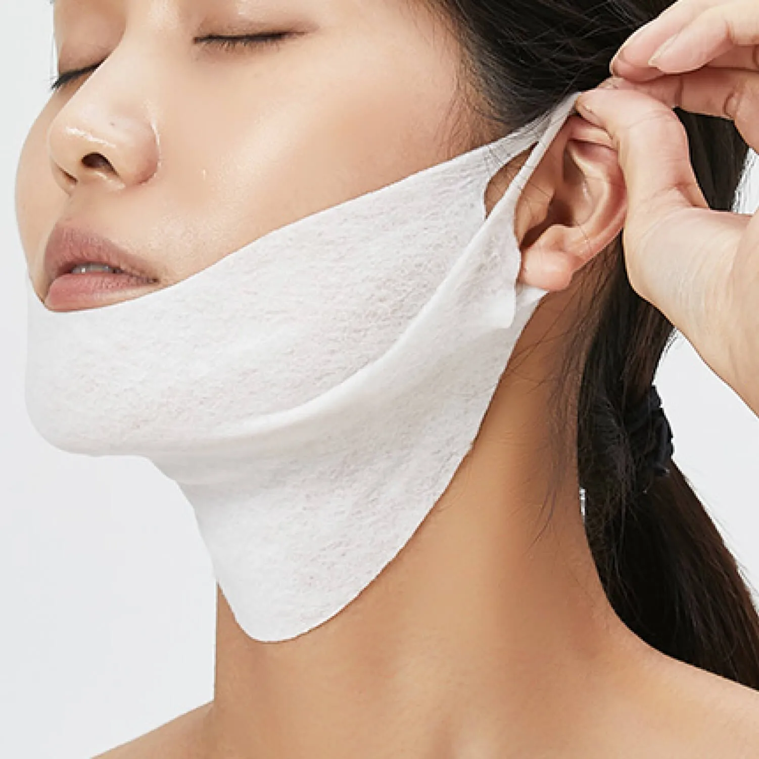 Anacis Advanced Neck Under Chin Mask Works for V-line Neck Chin Jawline - Fine Lines - Neck Wrinkles - Sagging Skin - For Women and Men. (5 Double Masks)