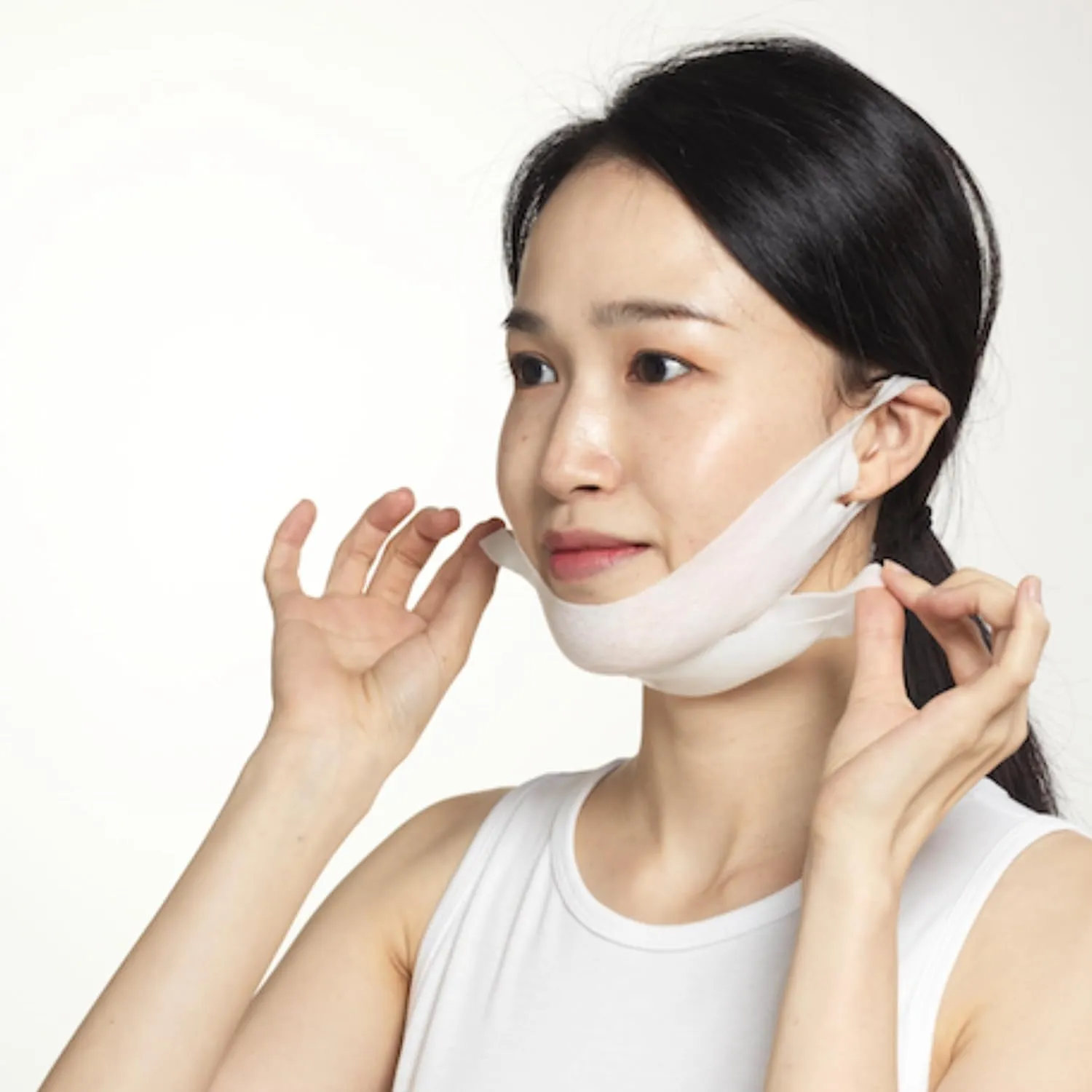 Anacis Advanced Neck Under Chin Mask Works for V-line Neck Chin Jawline - Fine Lines - Neck Wrinkles - Sagging Skin - For Women and Men. (5 Double Masks)