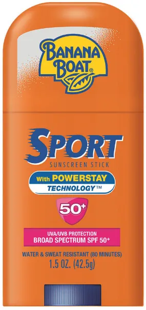 Banana Boat Sport Sunscreen Stick SPF 50 - Convenient 1.5 oz Stick for On-the-Go Protection