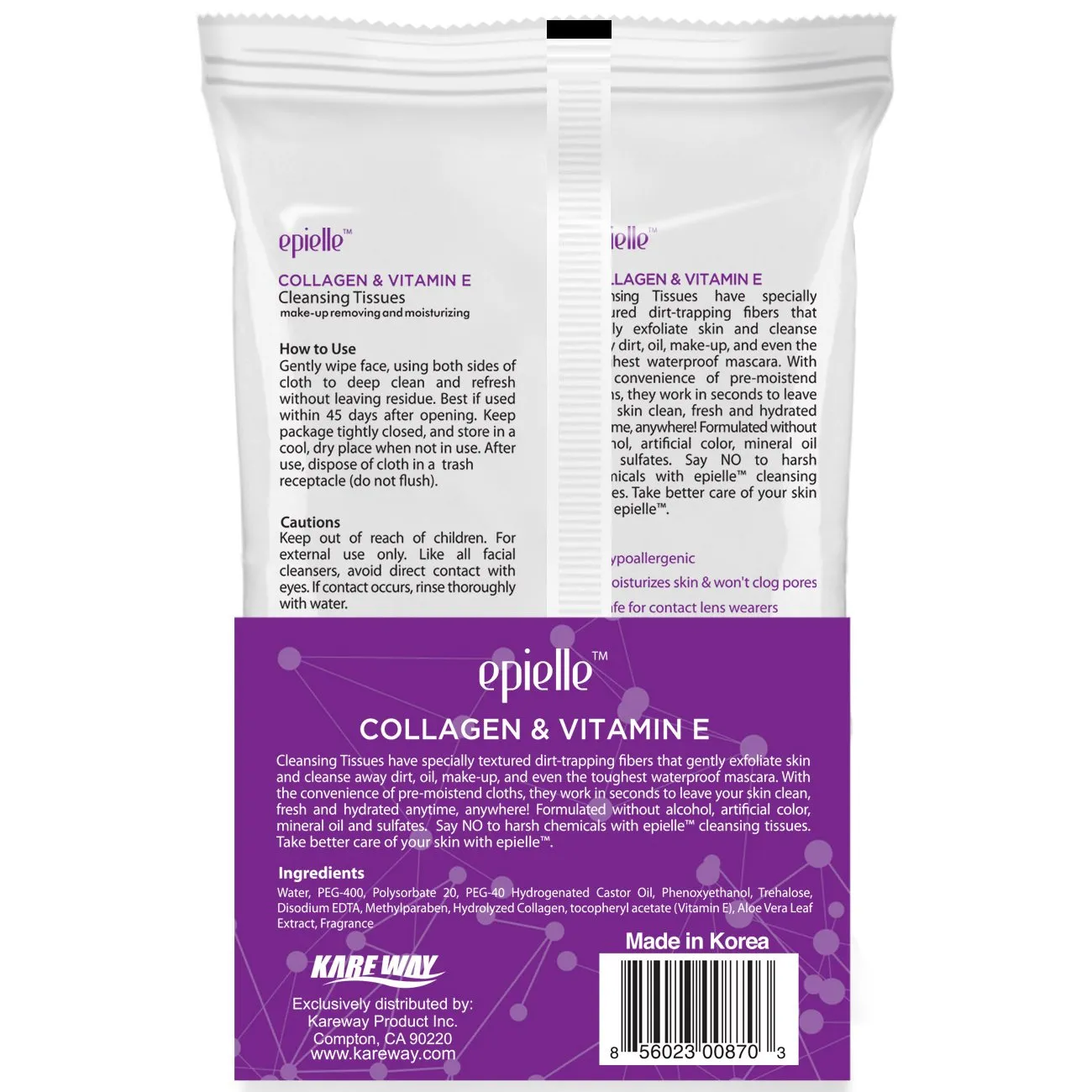 Collagen & Vitamin E Make-Up Remover Cleansing Tissues | 60ct