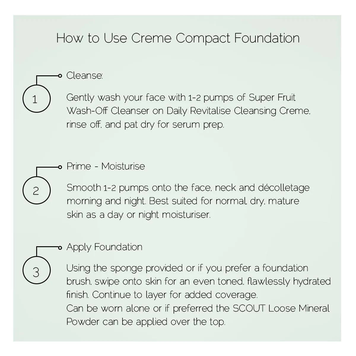 Crème Compact Foundation with Vitamin E, Jojoba & Shea Butter
