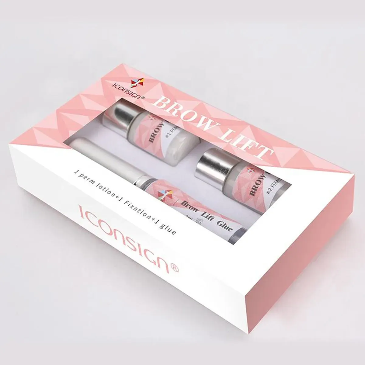Iconsign Brow Lamination Kit – Eyebrow Perming, Lifting, Shaping & Tinting with Support Brushes for Fuller, Defined Brows at Home