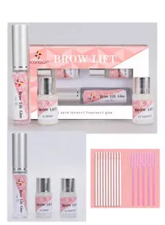 Iconsign Brow Lamination Kit – Eyebrow Perming, Lifting, Shaping & Tinting with Support Brushes for Fuller, Defined Brows at Home