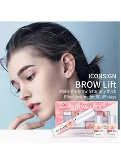 Iconsign Brow Lamination Kit – Eyebrow Perming, Lifting, Shaping & Tinting with Support Brushes for Fuller, Defined Brows at Home