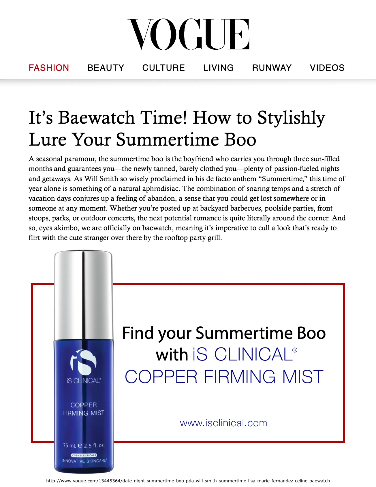 iS Clinical Copper Firming Mist