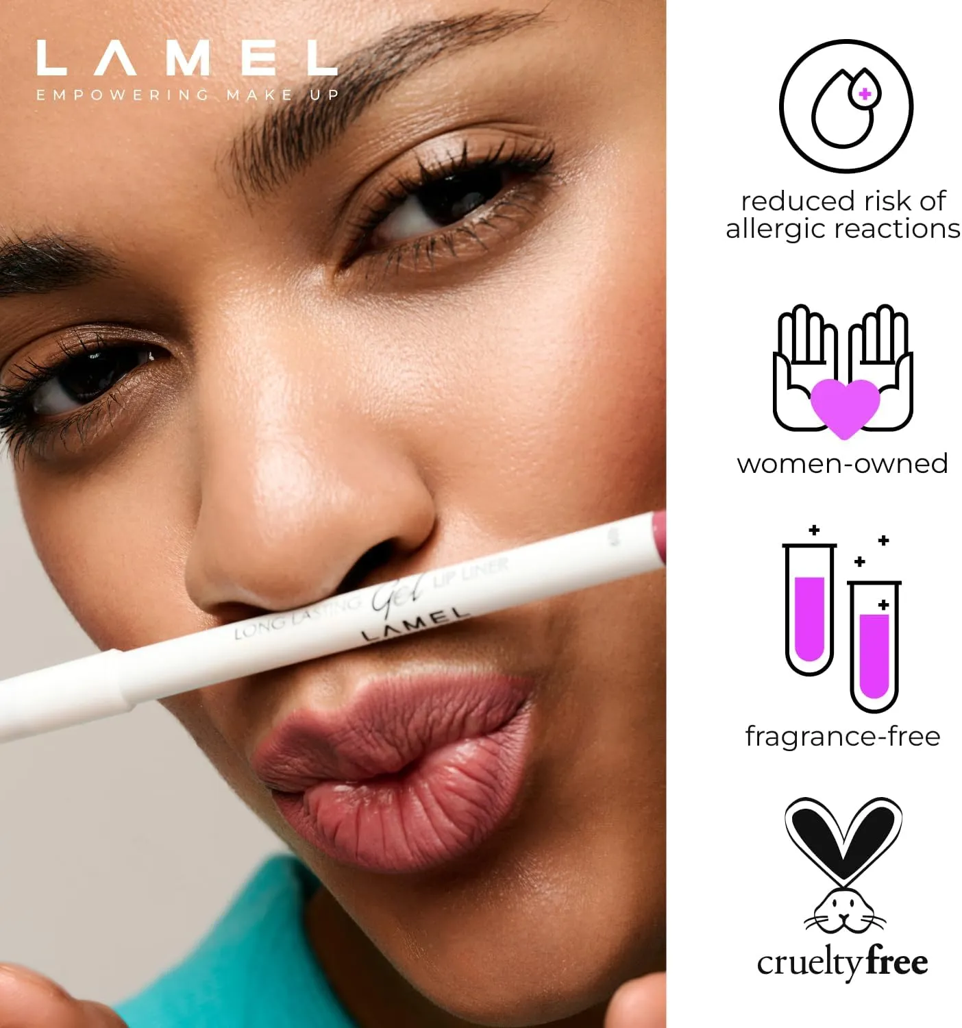 LAMEL Long lasting Gel Lip Liner 409 Caramel
