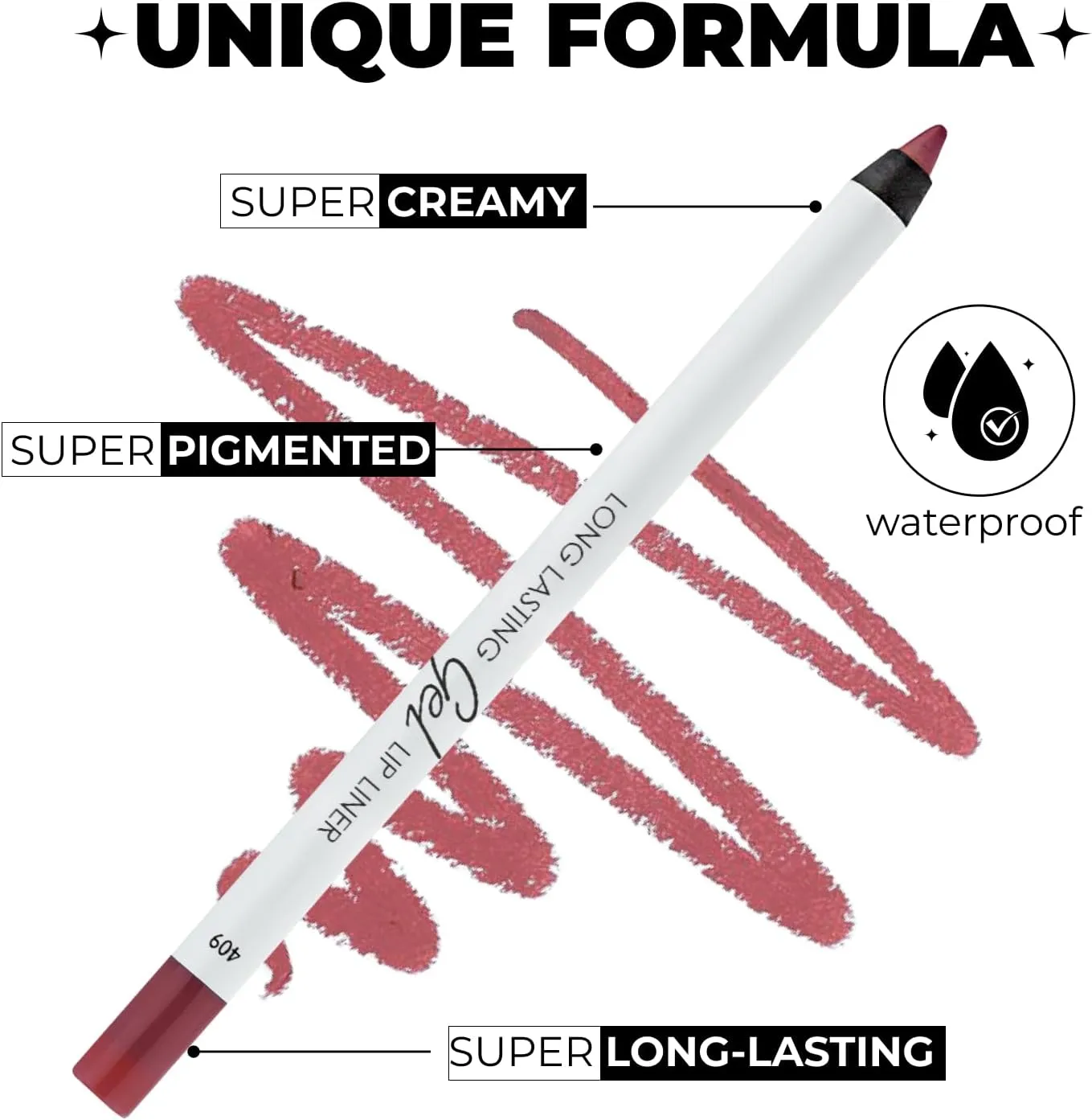 LAMEL Long lasting Gel Lip Liner 409 Caramel