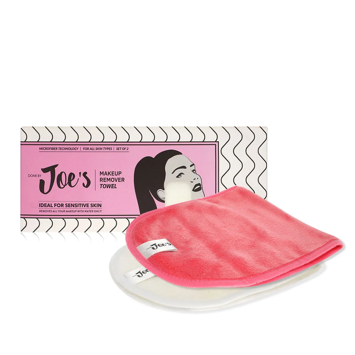 Makeup Removal Towel - Pink & White