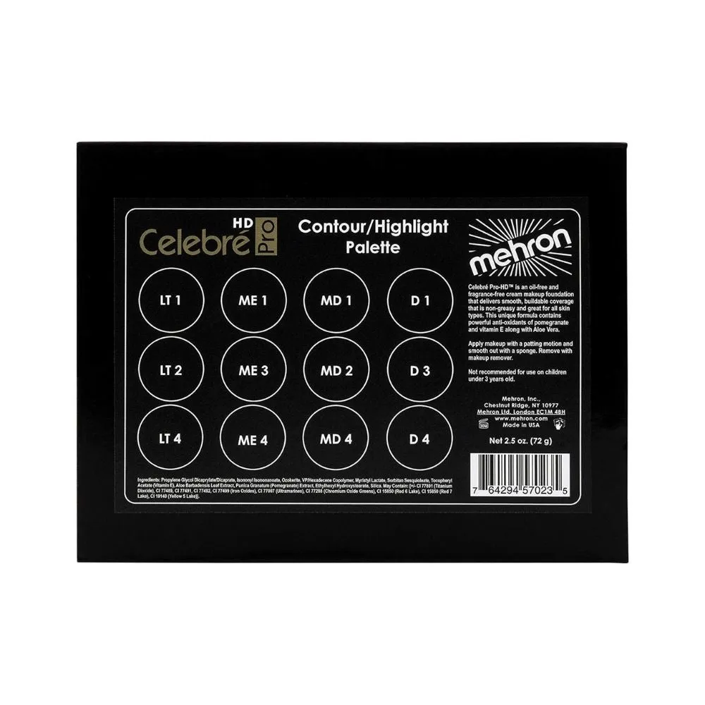 Mehron Celebre Pro-HD Contour/Highlight Palette