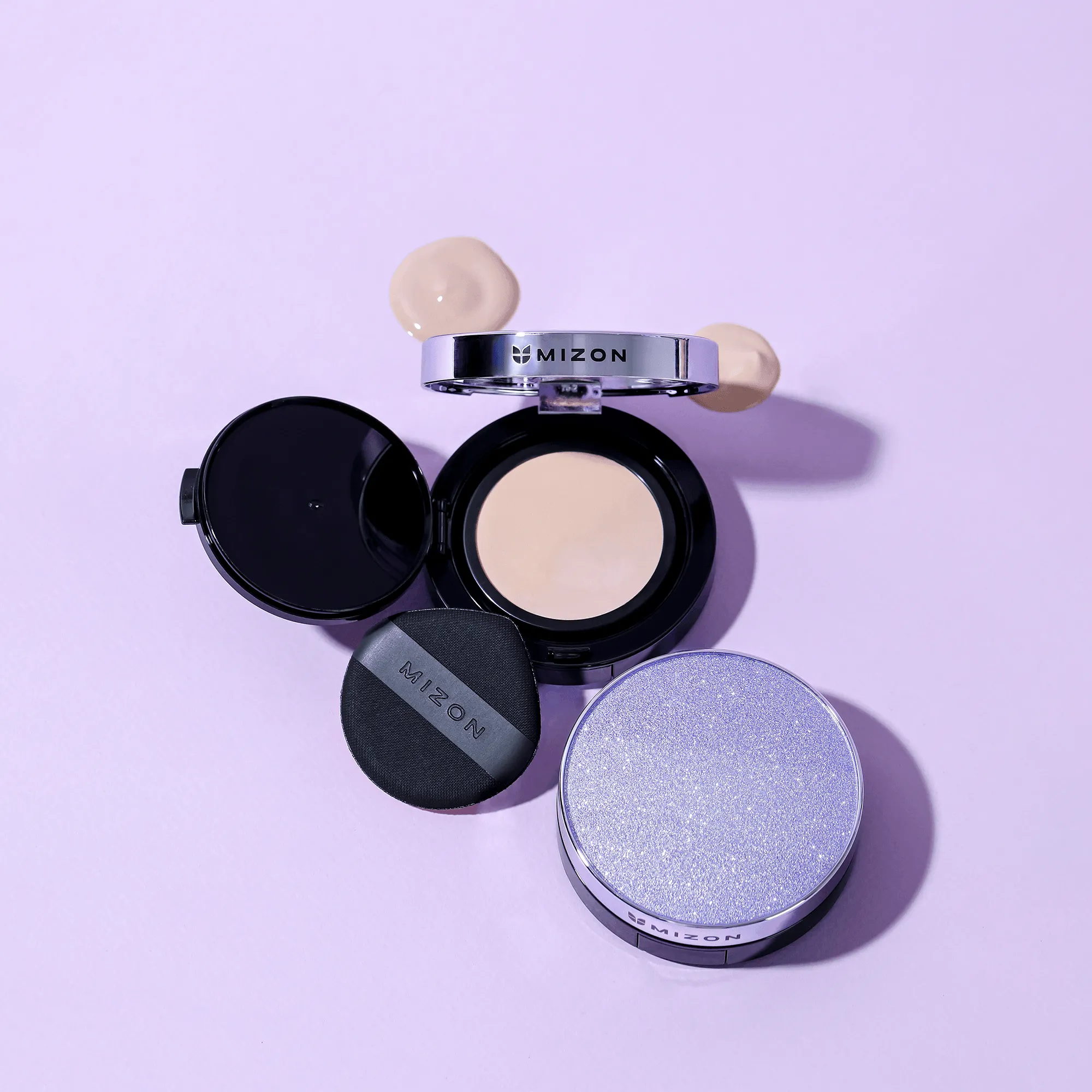 Mizon Vegan Collagen Cushion Korean Moisturizing & Whitening BB Foudation SPF38 PA   15g with Refill, 2 colors(#21/#23)