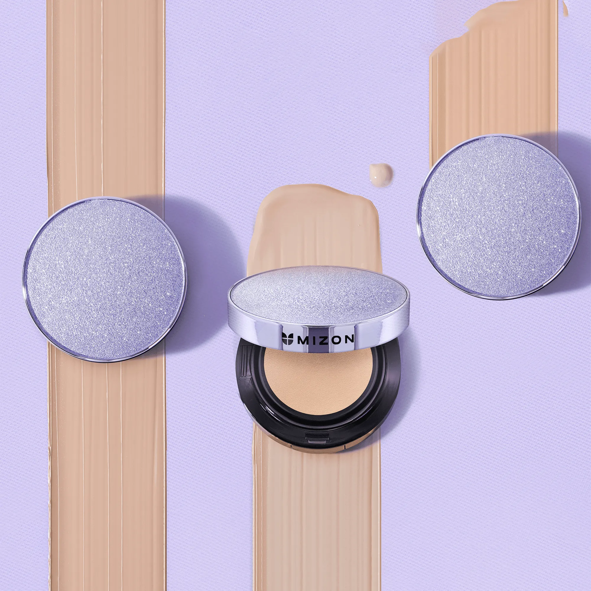Mizon Vegan Collagen Cushion Korean Moisturizing & Whitening BB Foudation SPF38 PA   15g with Refill, 2 colors(#21/#23)