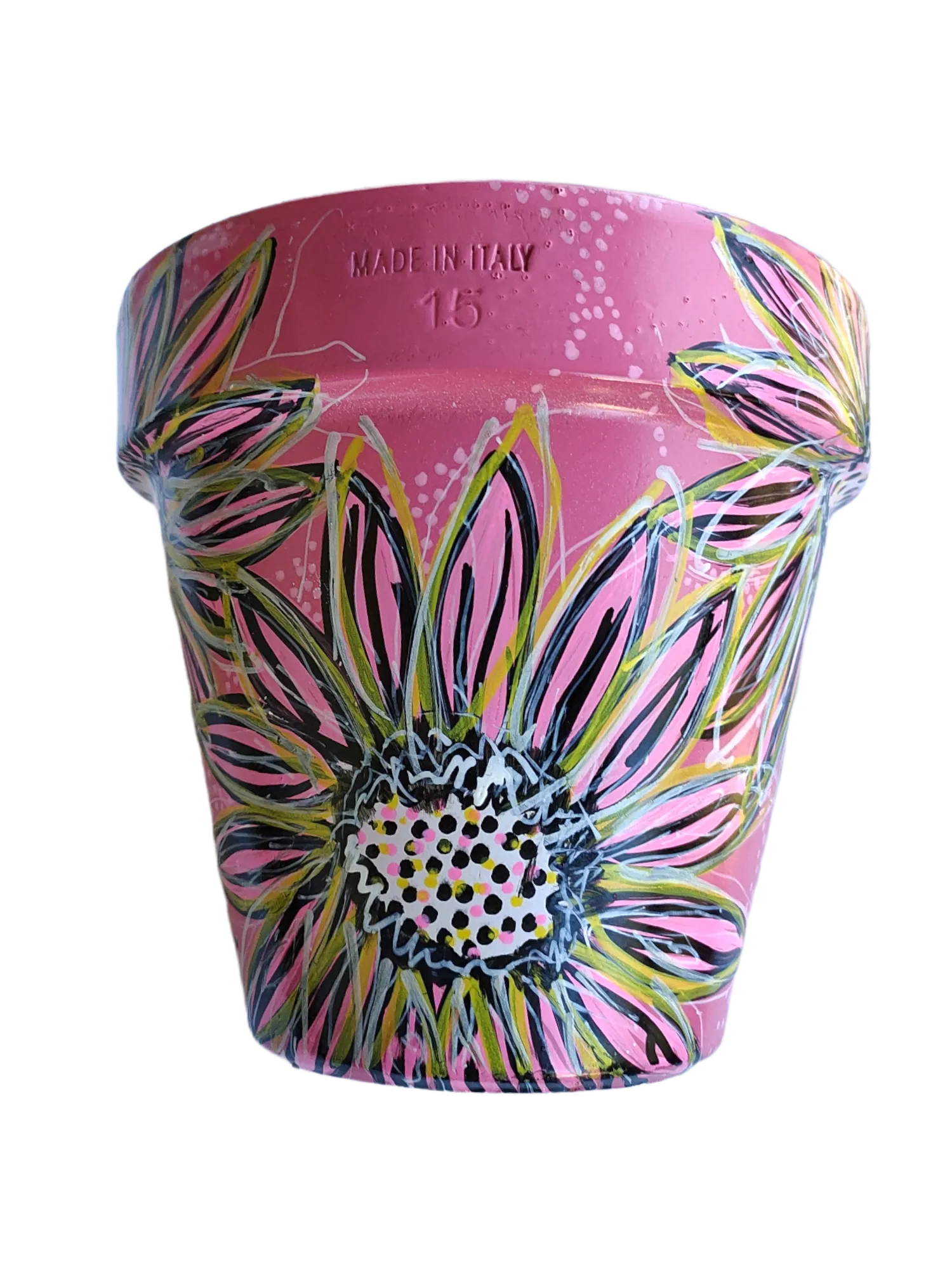 PLANTER POT Sunflower Pink 2 (15.5cm x 14cm approx.)