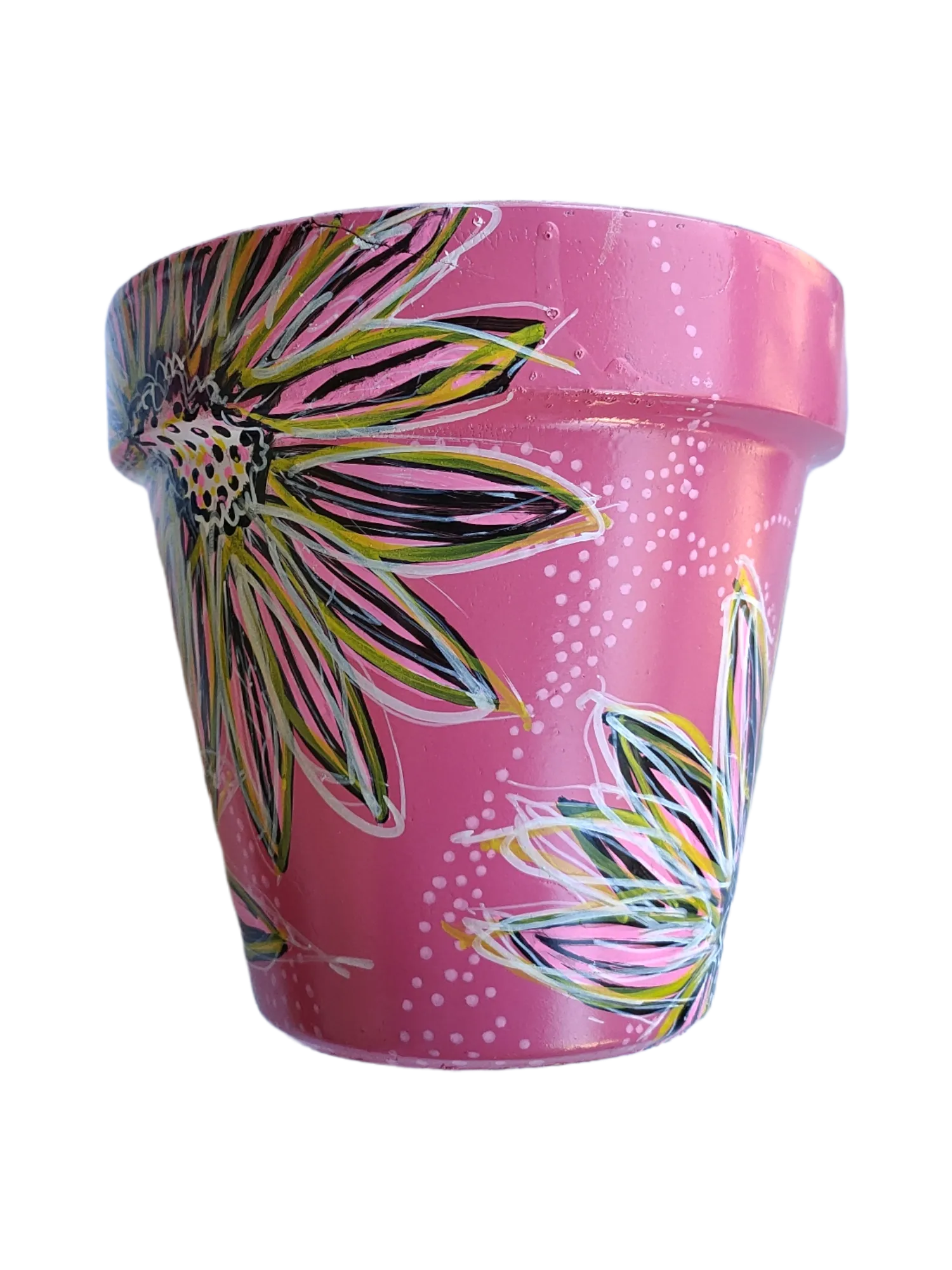 PLANTER POT Sunflower Pink 2 (15.5cm x 14cm approx.)