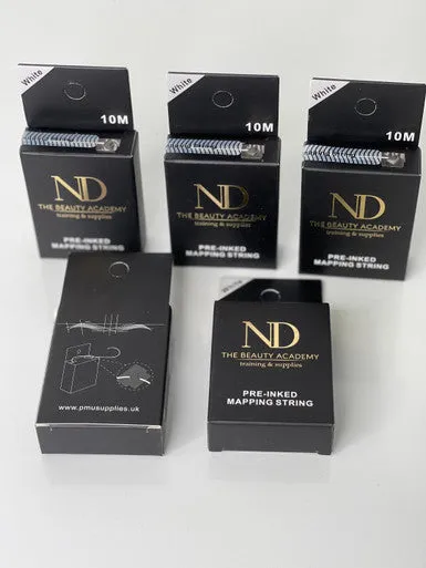 pre inked mapping string WHITE 10 m  Marker Threading String Eyebrow Thread