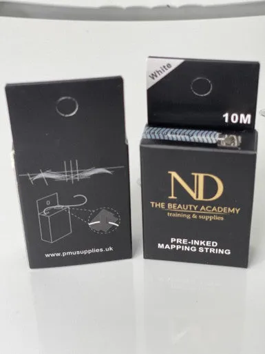 pre inked mapping string WHITE 10 m  Marker Threading String Eyebrow Thread