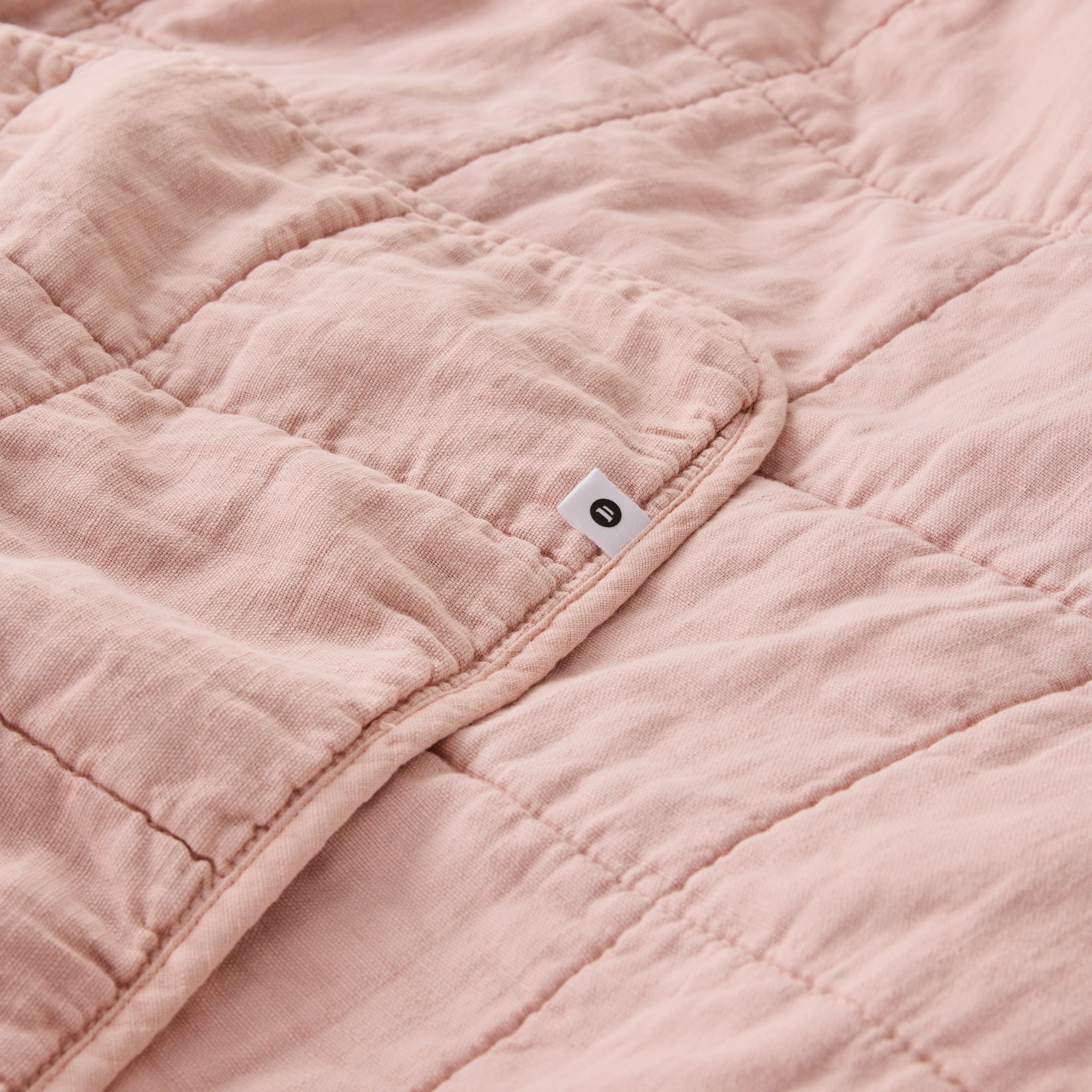 Rory Washed Cotton - Blush Blanket