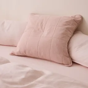 Rory Washed Cotton - Blush European Pillowcase