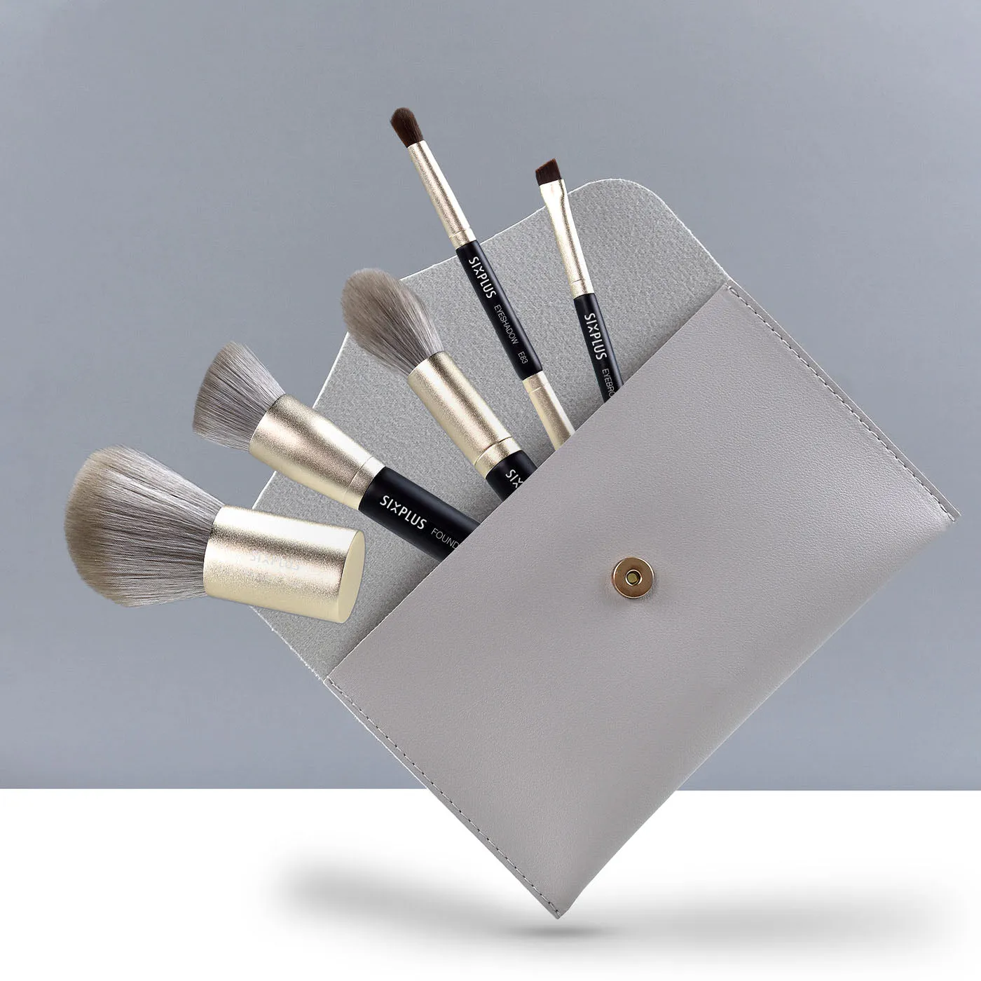SIXPLUS 5PCS Portable Makeup Brush Set