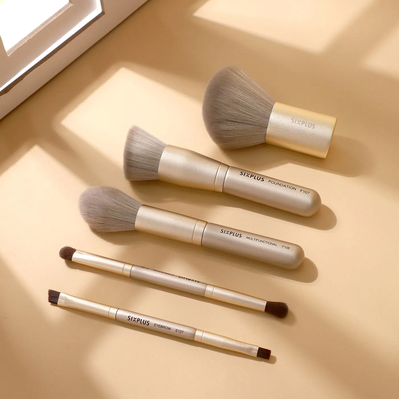 SIXPLUS 5PCS Portable Makeup Brush Set