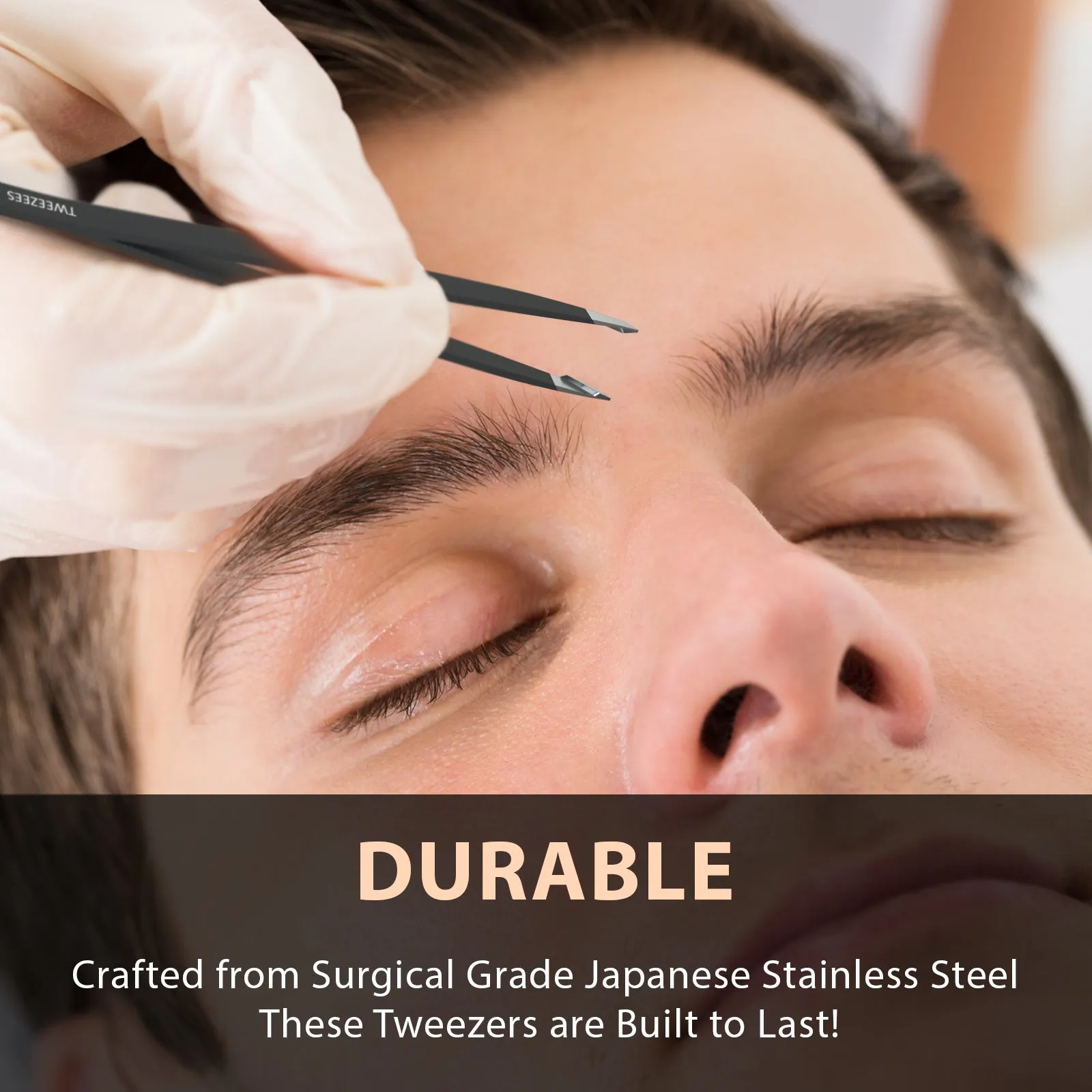 Slant Tip Tweezers |Stainless Steel | Black