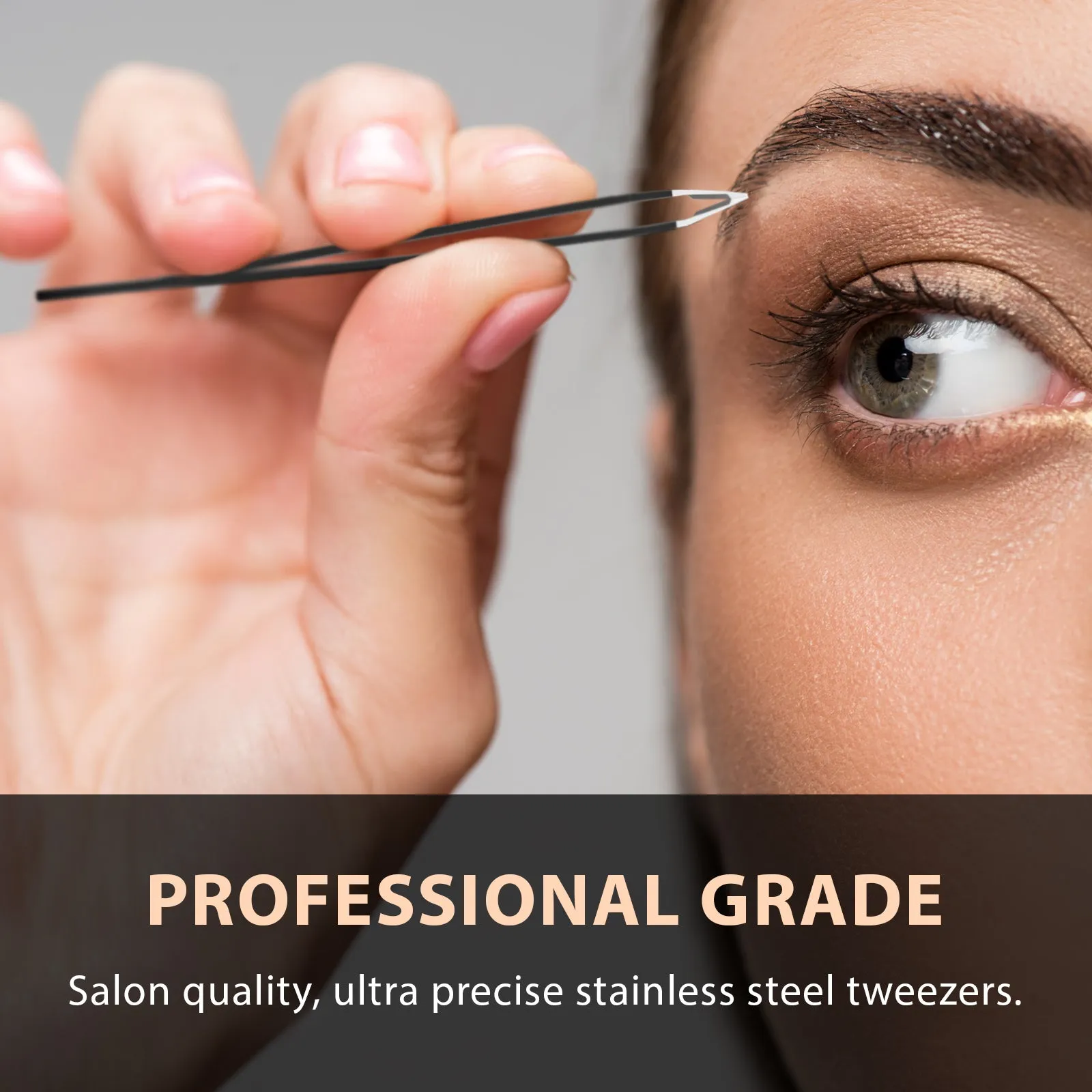 Slant Tip Tweezers |Stainless Steel | Black
