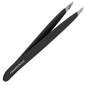 Slant Tip Tweezers |Stainless Steel | Black