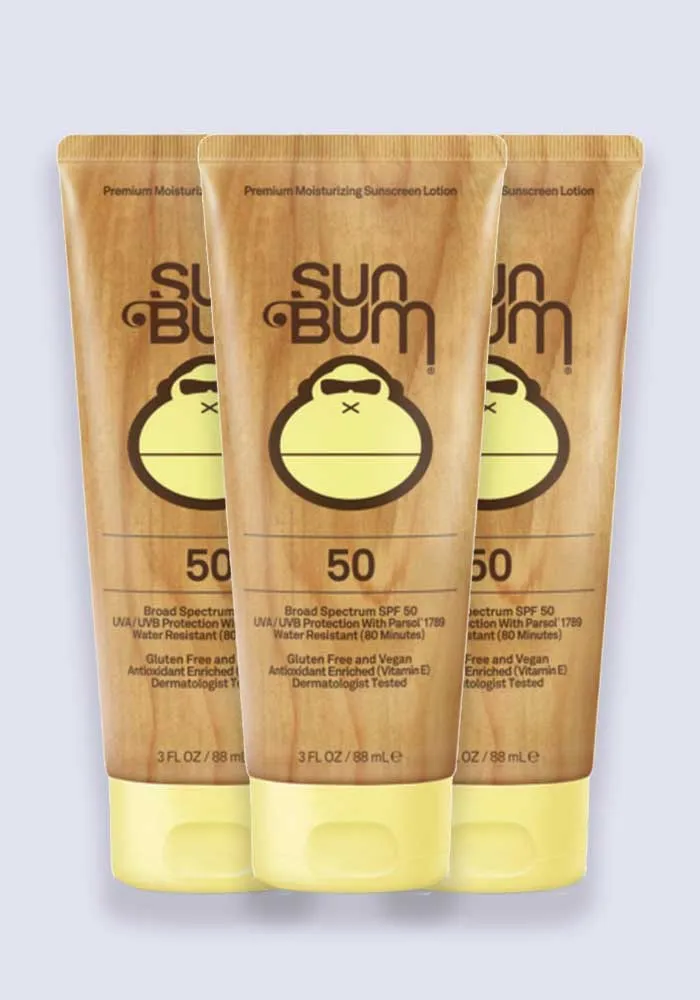 Sun Bum Original Face SPF 50 Sunscreen Lotion 88ml - 3 Pack Saver