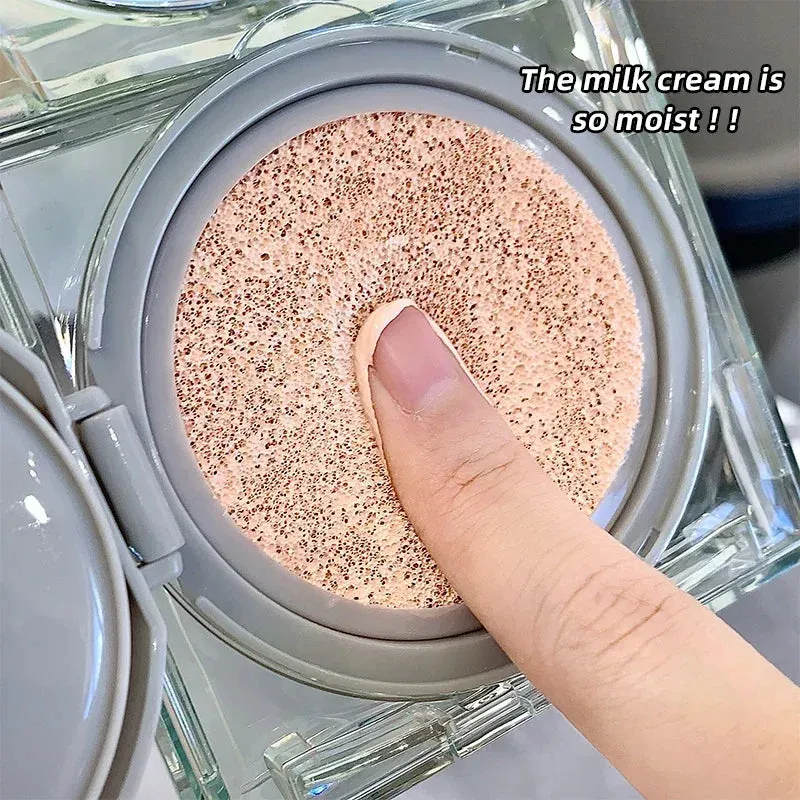 Yeknu Concealer Face Foundation Full Coverage Air Cushion BB Cream Brighten Skin Tone Gege Bear Light Natural Liquid Foundation Makeup