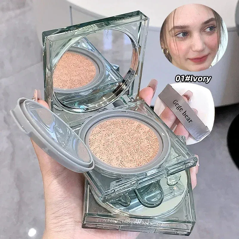 Yeknu Concealer Face Foundation Full Coverage Air Cushion BB Cream Brighten Skin Tone Gege Bear Light Natural Liquid Foundation Makeup
