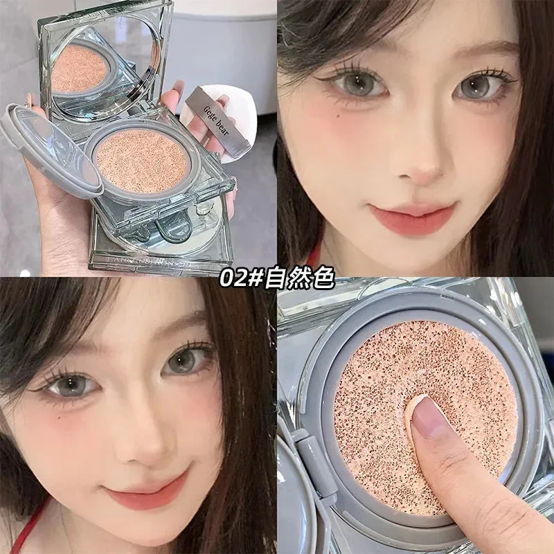 Yeknu Concealer Face Foundation Full Coverage Air Cushion BB Cream Brighten Skin Tone Gege Bear Light Natural Liquid Foundation Makeup